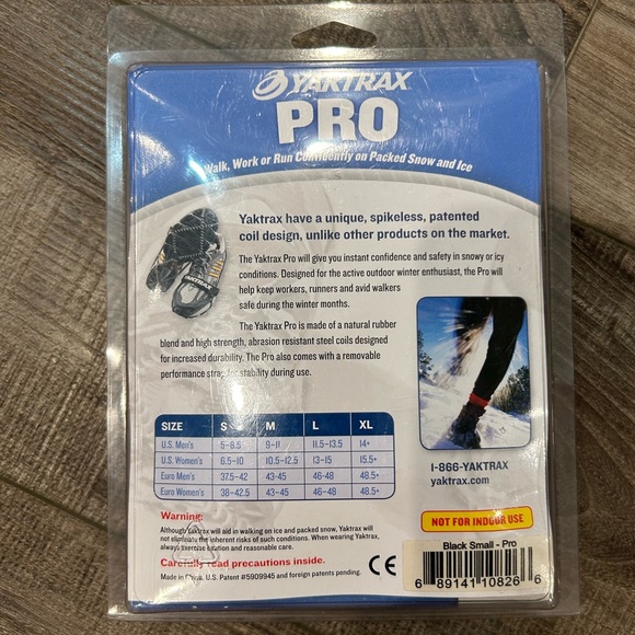NEW Yaktrax Pro Shoe Straps for Snow & Ice, Size Medium - Picture 2 of 3